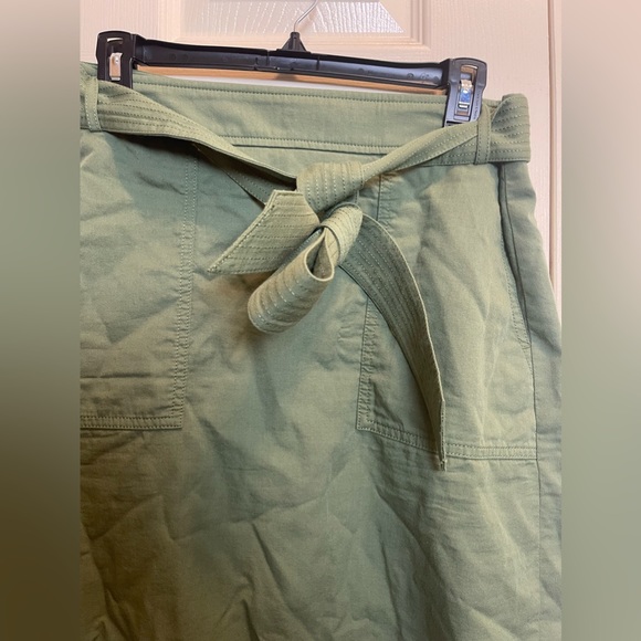J Crew Belted A Line Twill Skirt Size 6 - Picture 6 of 11